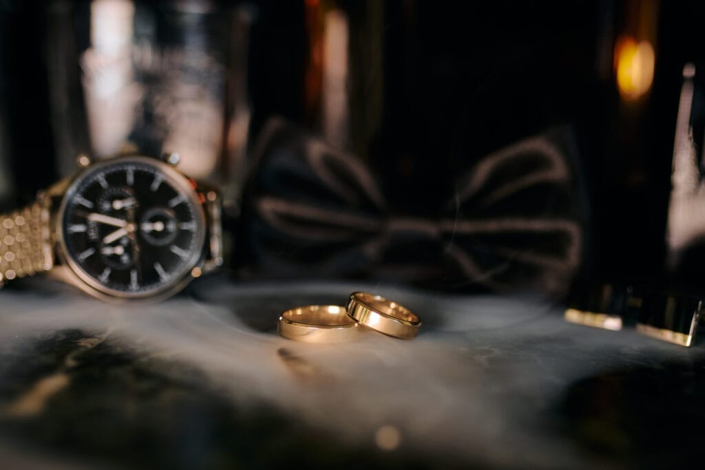 a close up of rings